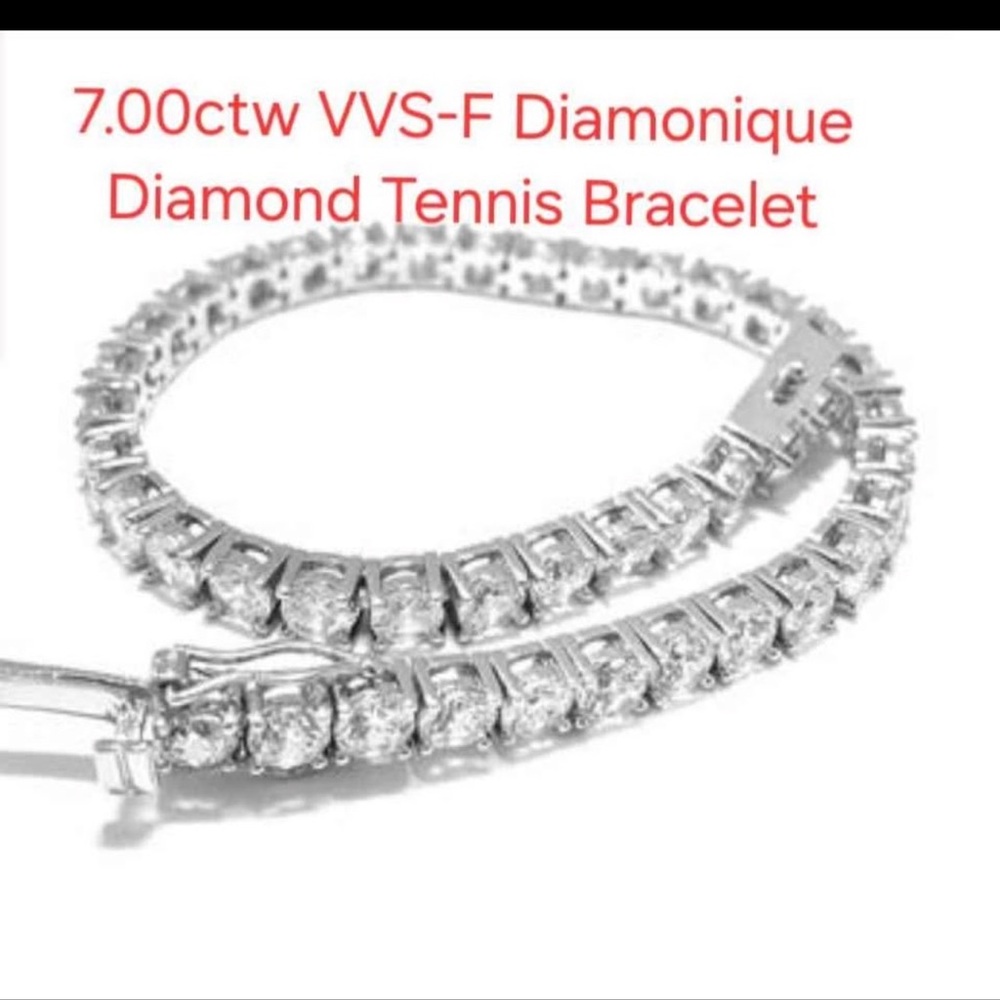 7.00ctw VVS-F Diamonique Diamond Tennis Bracelet